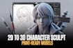 sculpt high quality 3d character model, 3d printing