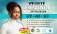 do complete monthly website on page GEO, aeo and ai SEO optimization