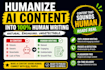 humanize ai content into natural, engaging human writing