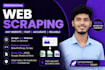 do web scraping, data scraping, and web crawler using python and selenium