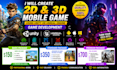 create 2d 3d mobile game using unity or unreal engine game development