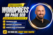 do on page SEO, off page and technical optimization of wordpress website