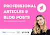 write your blog posts and articles