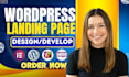 design a responsive wordpress landing page elementor or wordpress landing page