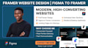 design framer website, figma to framer, framer hero section design, animation