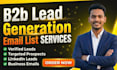 do b2b lead generation, data enrichment, email list building  linkedin leads