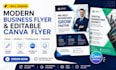 design modern business flyer and editable canva flyer design