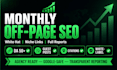 monthly off page seo white hat link building backlinks