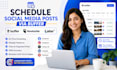 schedule social media post via buffer, hootsuite, later