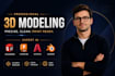 create precise 3d models for mechanical parts, automotive and product design