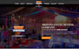 design squarespace event rental website party planner website catering website