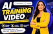 create ai training video, elearning course content with synthesia, heygen