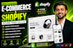 create a high converting ecommerce and shopify website UI UX