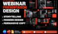 design converting webinar presentation slides and funnel with persuasive copy