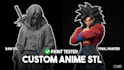 create custom anime statue display model stl for 3d printing