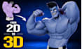 create 3d character model from 2d artwork
