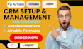 setup airtable crm, airtable professional, airtable automations and interface