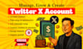 create USA targeted x twitter account