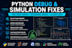 fix python simulation code or debug your jupyter notebook
