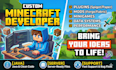 develop custom minecraft plugins, mods and server systems