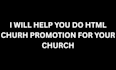 do your html church promotion