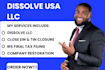 dissolve us llc, dissolve wyoming llc, dissolve texas llc, dissolve delaware llc