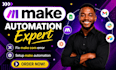 set up, fix make com, make com automation, zapier