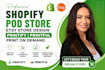 do shopify pod store, etsy store design , printify, printful,print on demand