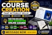 create online course content, course creation and curriculum design