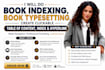 do book indexing, create clickable table of content, index and hyperlink