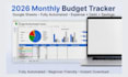 monthly budget tracker google sheets expense savings goals planner debt payoff