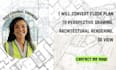 convert floor plan to perspective drawing, architectural rendering, 3d view