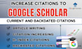 increase google scholar backdated citations, write and publish research article