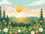 draw professional vector landscape illustration