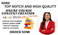 develop your online course curriculum with lessons and assessments