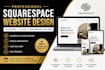 design a modern squarespace landing page