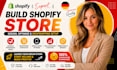 design germany shopify website, redesign shopify ecommerce website development