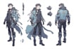 design a futuristic cyberpunk character illustration