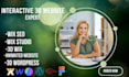 interactive 3d animated website with spline threejs and wordpress animation