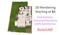 create professional 2d rendering in autocad
