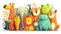 do animals cartoon illustration
