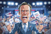 create a political or satirical cartoon