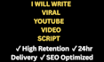 write engaging youtube video scripts with research