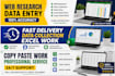 web research and data collection with accuracy