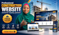 design construction, architecture, industrial company website with free hosting