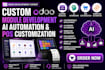 develop custom odoo module, ai automation odoo pos customization