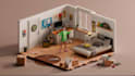do isometric animation, isometric diorama,isometric scene, isometric map