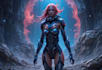 design futuristic sci fi character illustration