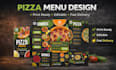 do restaurant menu, digital menu flyer, trifold brochure,TV menu