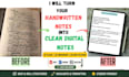 turn your handwritten notes into clean digital notes